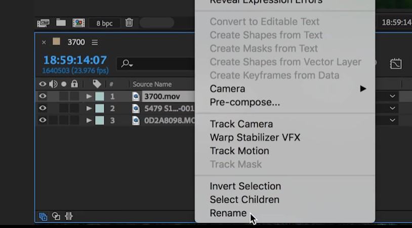 Слои в After Effects
