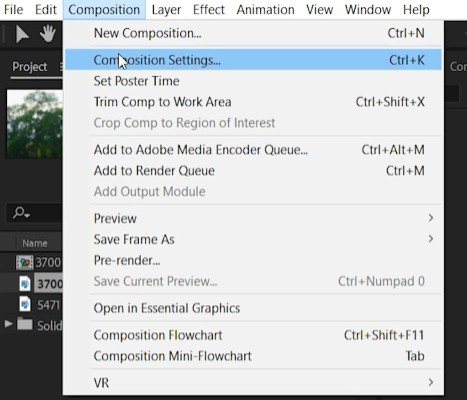Свойства и анимация клипов в After Effects