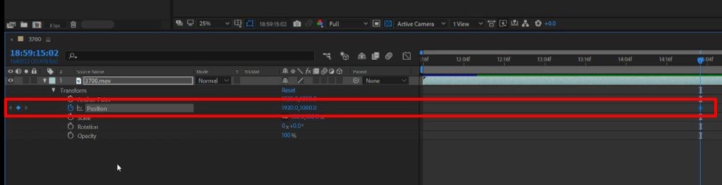 Свойства и анимация клипов в After Effects