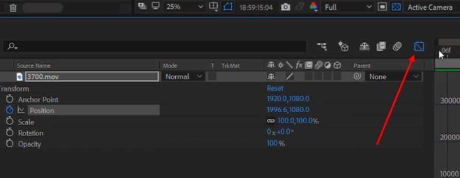 Свойства и анимация клипов в After Effects