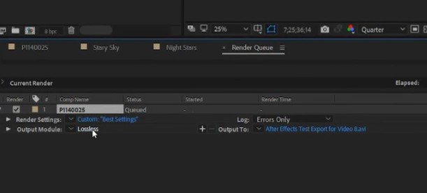 рендеринг, экспорт и динамическое связывание в After Effects