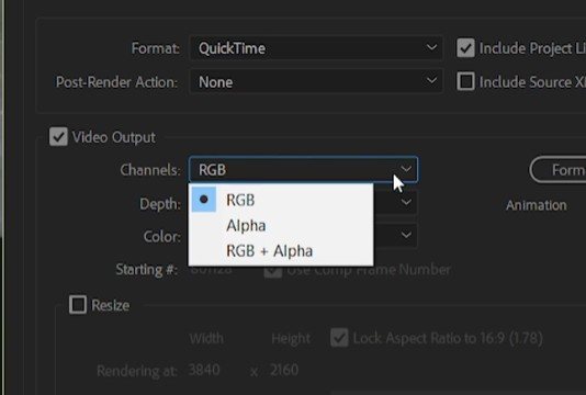 рендеринг, экспорт и динамическое связывание в After Effects