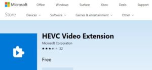 HEVC Video Extension