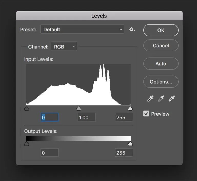 Инструмент Levels (Уровни)