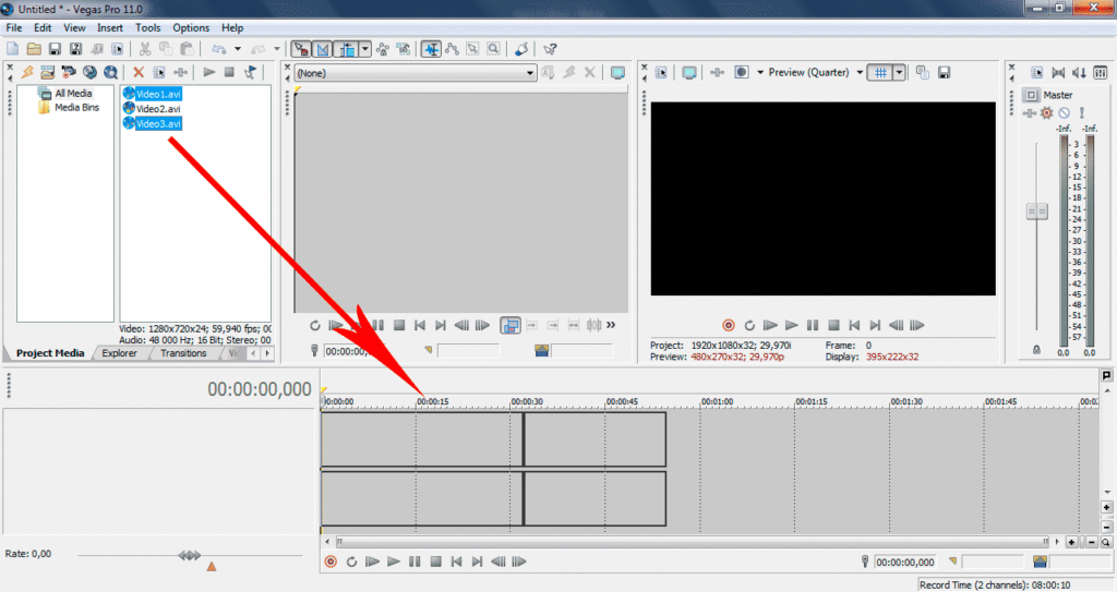 Как сохранить видео в Sony Vegas Pro 2
