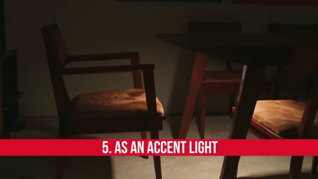 LED освещение в видео. Подчеркивающий свет