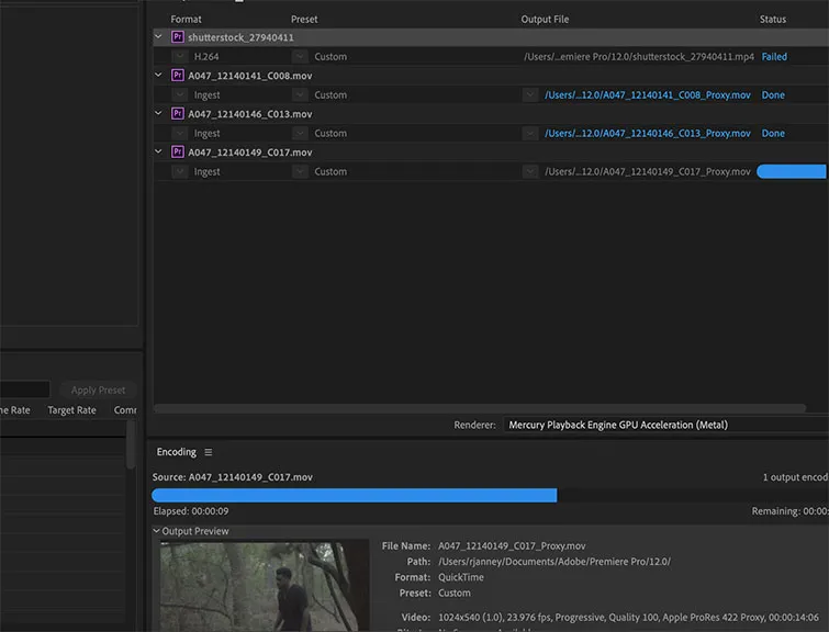 Прокси в Premiere Pro