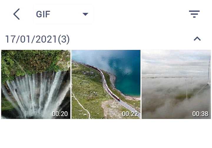 Выбор видео файлов для создания Gif файла